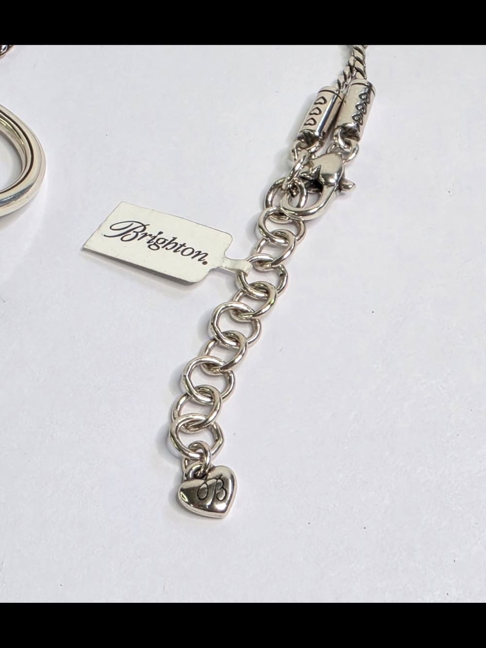 Brighton Silver-Tone Heart Accent Clip Necklace with Gold Detail-NWT - Picture 13 of 13